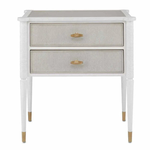 White Fog Brass Aster Small Accent Cabinet Winterthur Collection Accent Cabinets LOOMLAN By Currey & Co