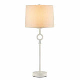 White Germaine White Table Lamp Table Lamps LOOMLAN By Currey & Co