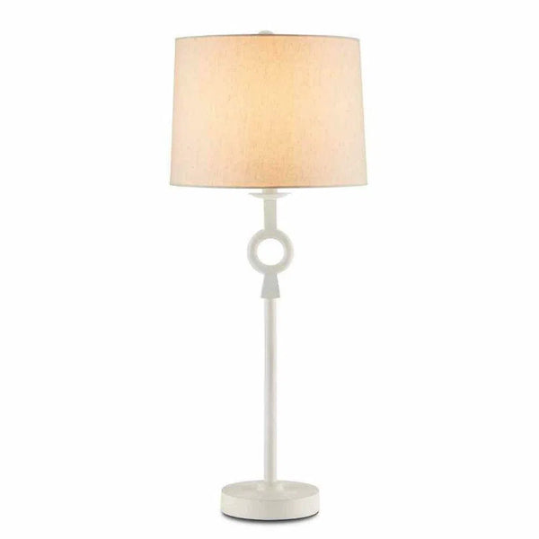 White Germaine White Table Lamp Table Lamps LOOMLAN By Currey & Co