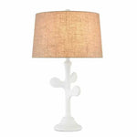 White Gesso Charny Table Lamp