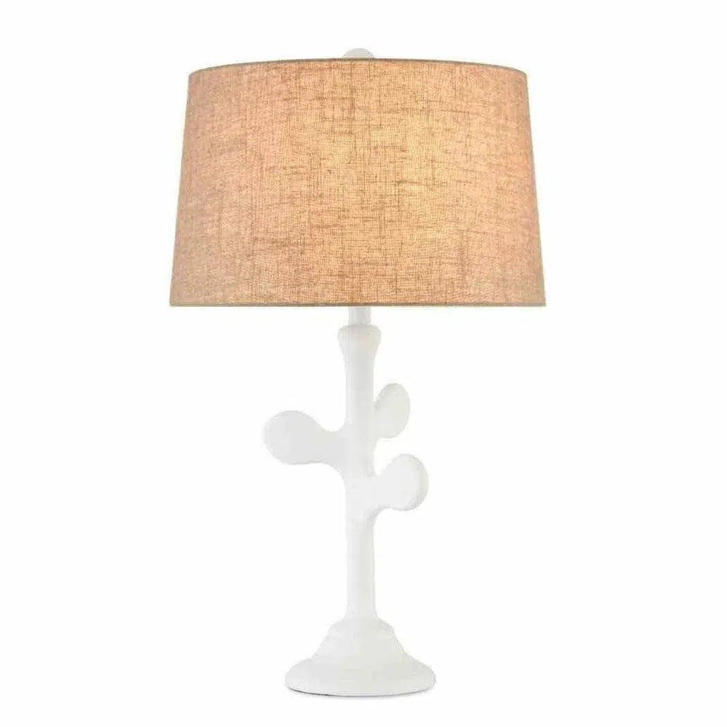 White Gesso Charny Table Lamp