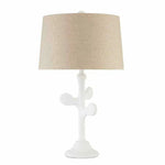 White Gesso Charny Table Lamp