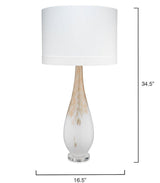 White Glass Acrylic Dewdrop Table Lamp Table Lamps LOOMLAN By Jamie Young