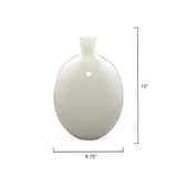 White Glass Minx Decorative Vases (set of 2)-Vases & Jars-Jamie Young-LOOMLAN