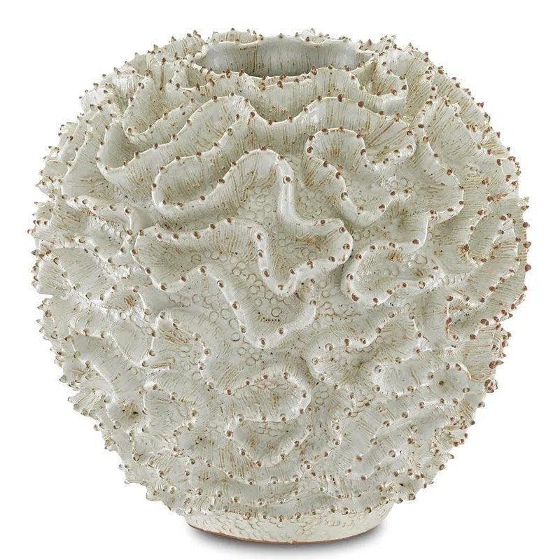 White Gold Swirl Small Vase