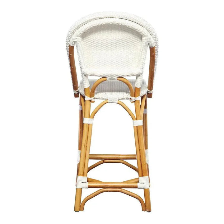 White Leroy Counter Stool - LOOMLAN - Furniture Classics - Counter Stools