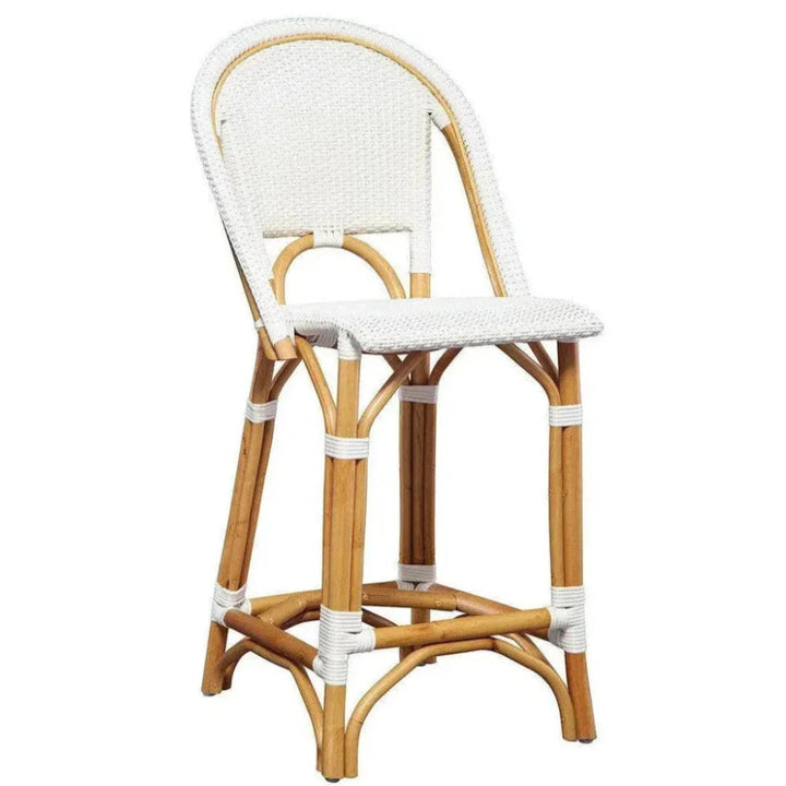 White Leroy Counter Stool - LOOMLAN - Furniture Classics - Counter Stools