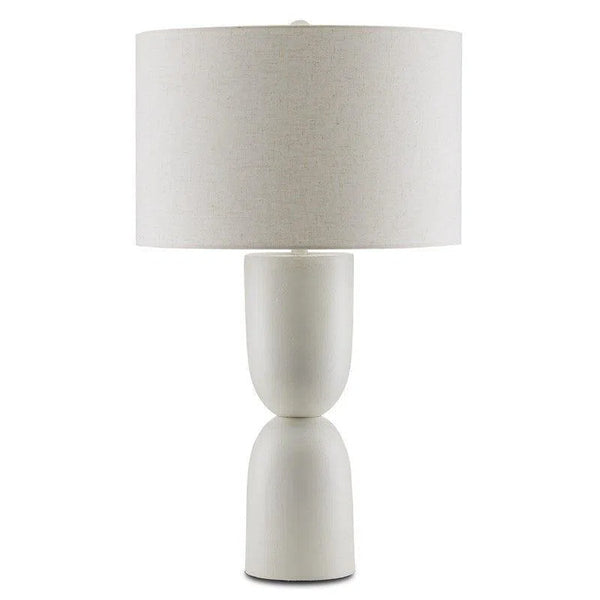 White Linz Table Lamp Table Lamps LOOMLAN By Currey & Co