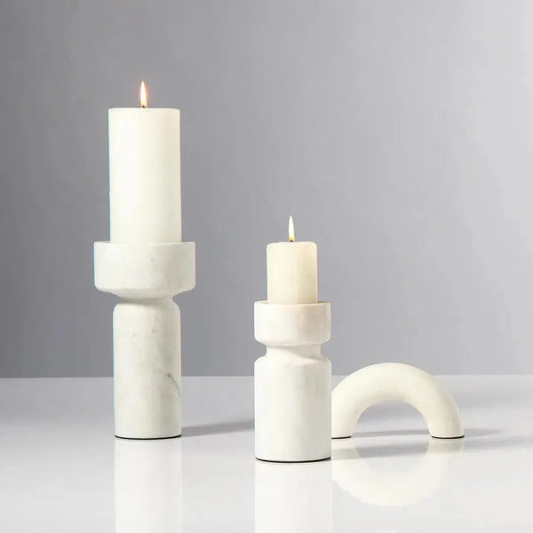 White Marble Daphne Candleholder