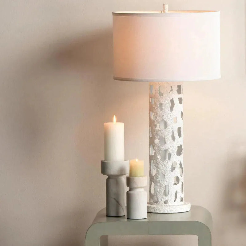 White Marble Daphne Candleholder