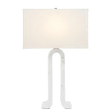 White Marble Leo Table Lamp Table Lamps LOOMLAN By Currey & Co