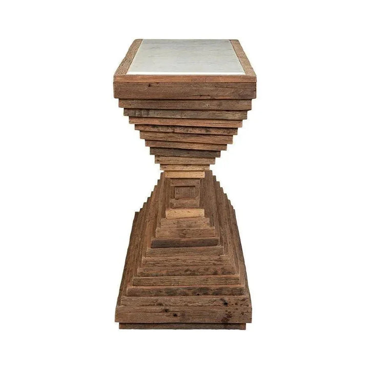 White Marble Top Sofa Table - LOOMLAN - Console Tables