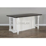 White Modern Kitchen Island Bar Table