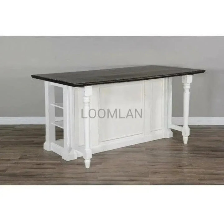 White Modern Kitchen Island Bar Table - LOOMLAN - Sunny D - Bar Tables