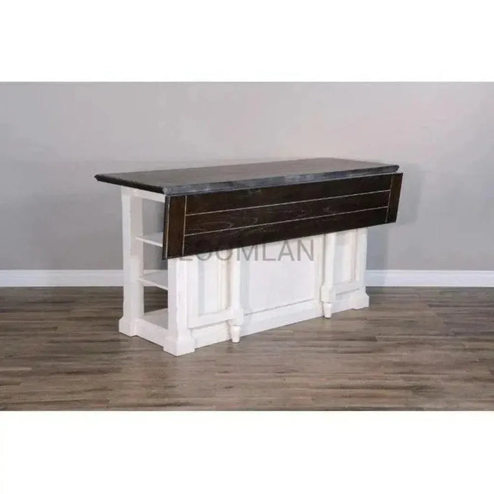 White Modern Kitchen Island Bar Table - LOOMLAN - Sunny D - Bar Tables