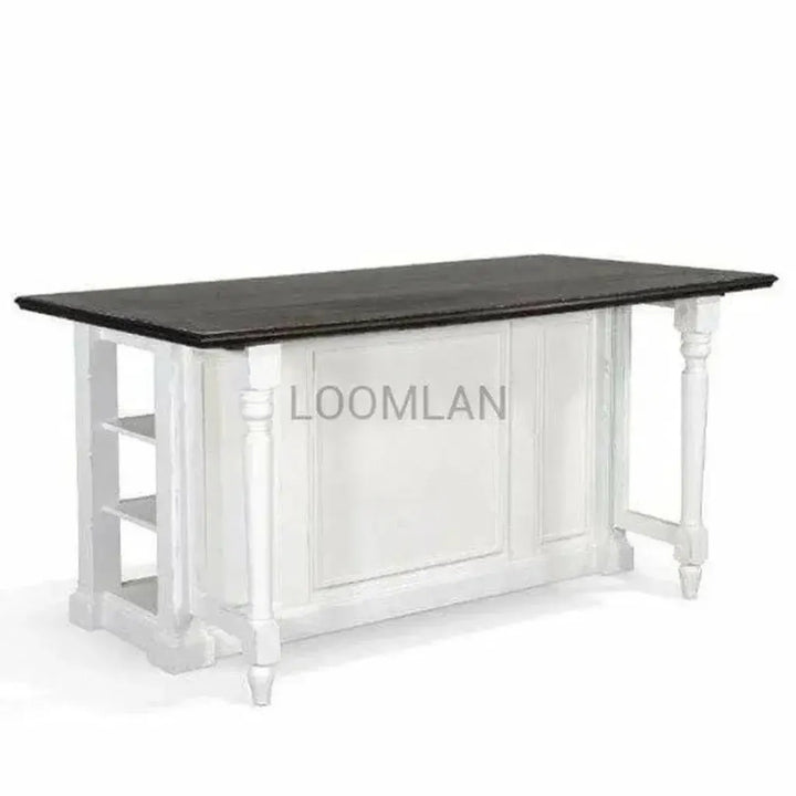 White Modern Kitchen Island Bar Table - LOOMLAN - Sunny D - Bar Tables