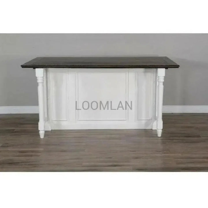 White Modern Kitchen Island Bar Table - LOOMLAN - Sunny D - Bar Tables