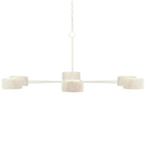White Monreale Chandelier Chandeliers LOOMLAN By Currey & Co