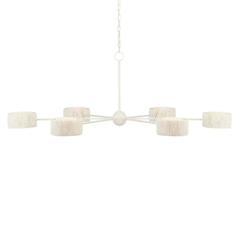 White Monreale Chandelier Chandeliers LOOMLAN By Currey & Co