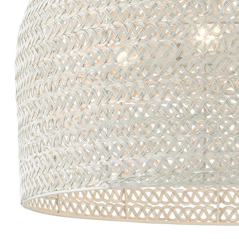 White Painted Silver Piero 7-Light Multi-Drop Pendant Pendants LOOMLAN By Currey & Co