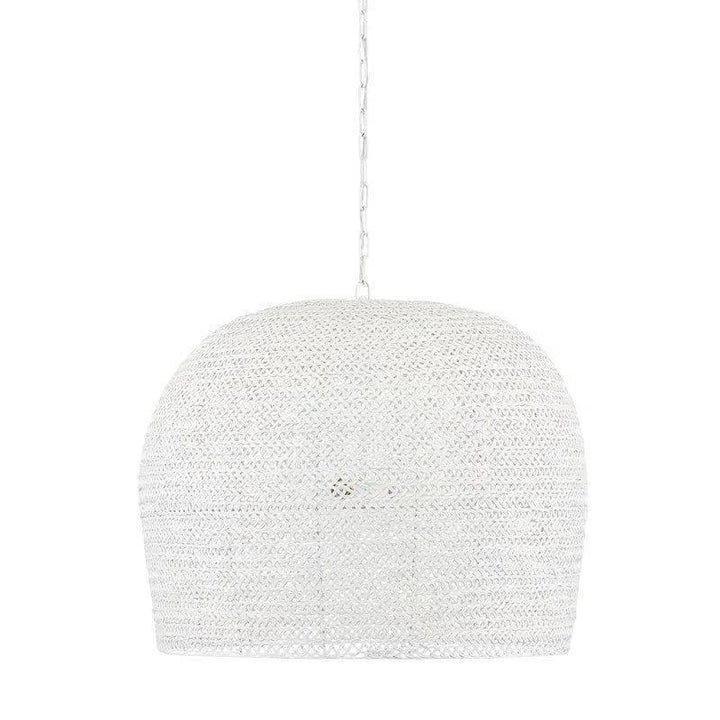 White Piero Large Chandelier - LOOMLAN - Currey & Co - Chandeliers