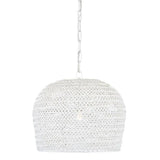 White Piero Small Chandelier Chandeliers LOOMLAN By Currey & Co