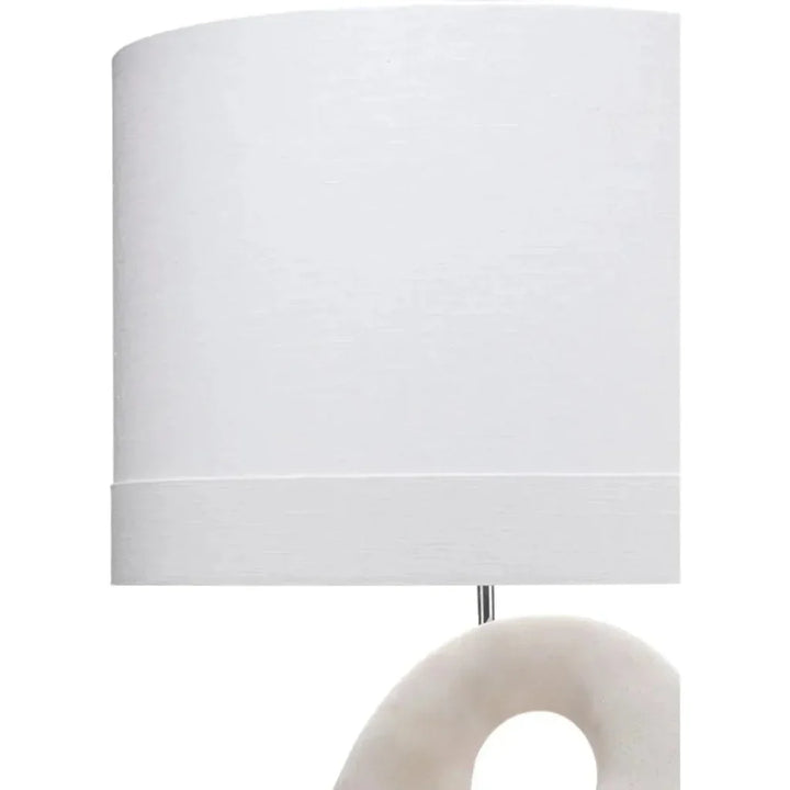 White Polyresin Obscure Table Lamp - LOOMLAN - Jamie Young - Table Lamps