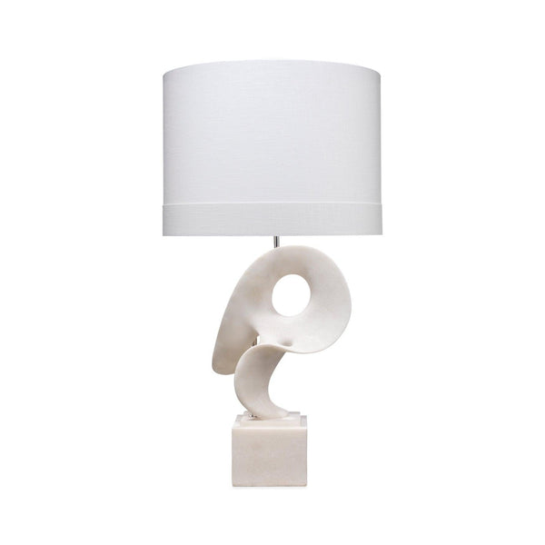 White Polyresin Obscure Table Lamp Table Lamps LOOMLAN By Jamie Young