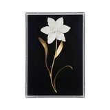 White Porcelain Flower Mounted Artwork-Artwork-Chelsea House-Flower A-LOOMLAN