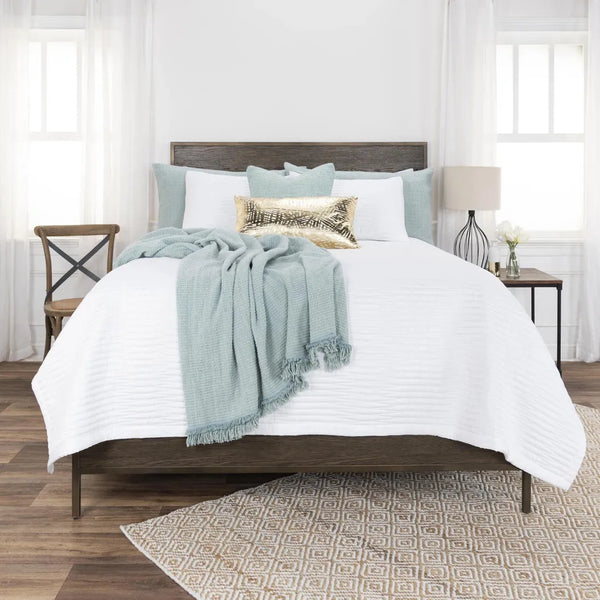 White Quilt Set For Bedroom Parker