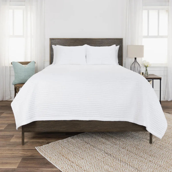 White Quilt Set For Bedroom Parker