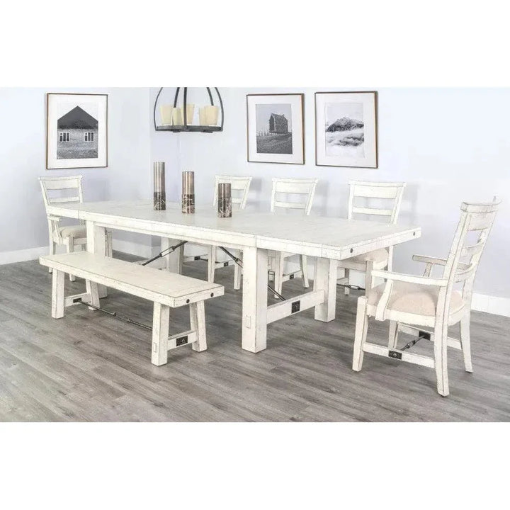 White Sand Extension Table White-Dining Tables-Sunny D-LOOMLAN