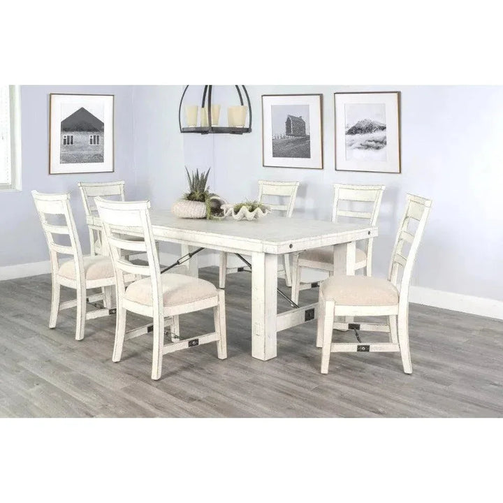 White Sand Extension Table White-Dining Tables-Sunny D-LOOMLAN