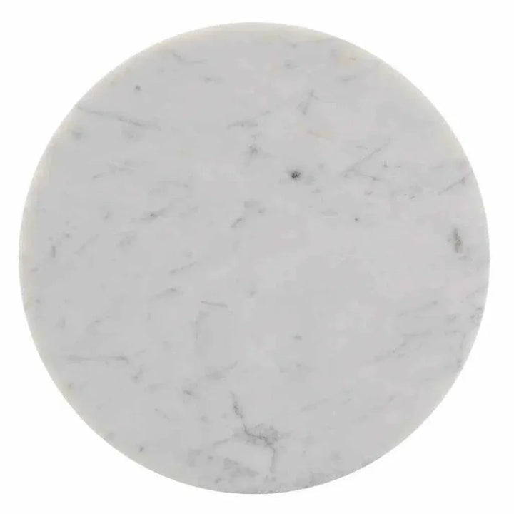 White Sasha White Drinks Table - LOOMLAN - Currey & Co - Side Tables