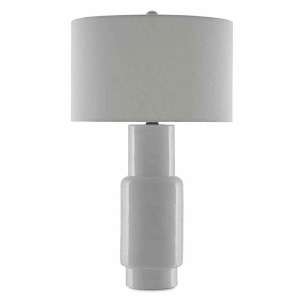 White Satin Black Janeen White Table Lamp Table Lamps LOOMLAN By Currey & Co
