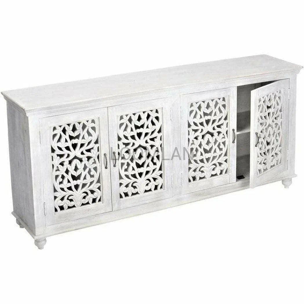 White Sideboard Buffet Storage Solution