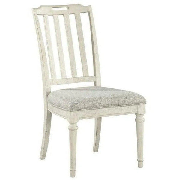 White Slat Back Side Chair (set of 2) Dining Chairs LOOMLAN By Panama Jack