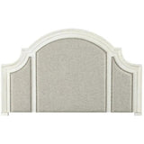 White Two-Tone Arched Headboard Bed Frame