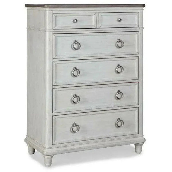 White Two - Tone Wooden Drawer Chest - LOOMLAN - Panama Jack - Chests