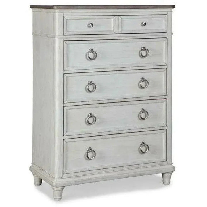 White Two - Tone Wooden Drawer Chest - LOOMLAN - Panama Jack - Chests