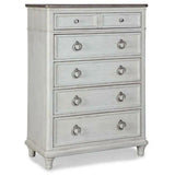 White Two-Tone Wooden Drawer Chest Chests LOOMLAN By Panama Jack