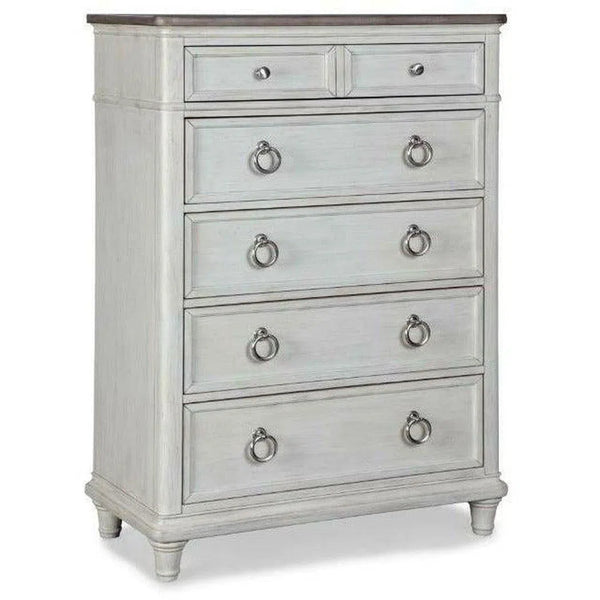 White Two-Tone Wooden Drawer Chest Chests LOOMLAN By Panama Jack