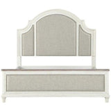 White Two-Tone Wooden Upholstered Queen Bed Frame Beds LOOMLAN By Panama Jack