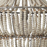 White Wood Beads Blanca Chandelier Chandeliers LOOMLAN By Jamie Young