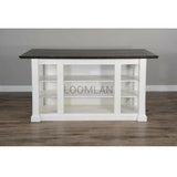 White Wood Home Bar Island Kitchen Table Extension Bar Tables LOOMLAN By Sunny D