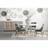 White and Grey Tapestry Rope Dining Chair Set of 2 Dining Chairs LOOMLAN By Essentials For Living