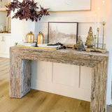 Whitewash Kanor Console Table Reclaimed Wood