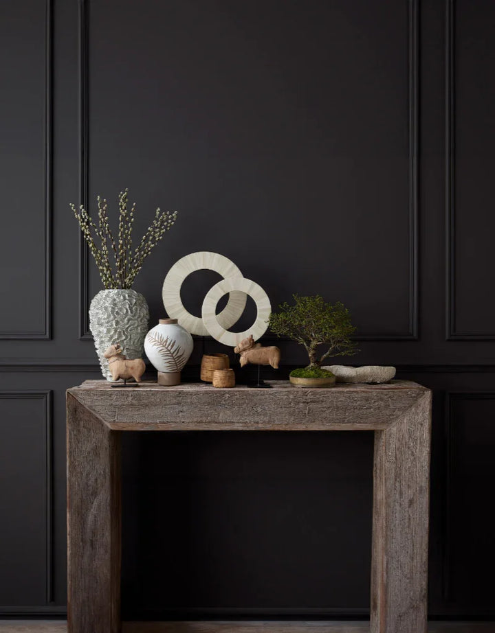 Whitewash Kanor Console Table Reclaimed Wood - LOOMLAN - Currey & Co - Console Tables