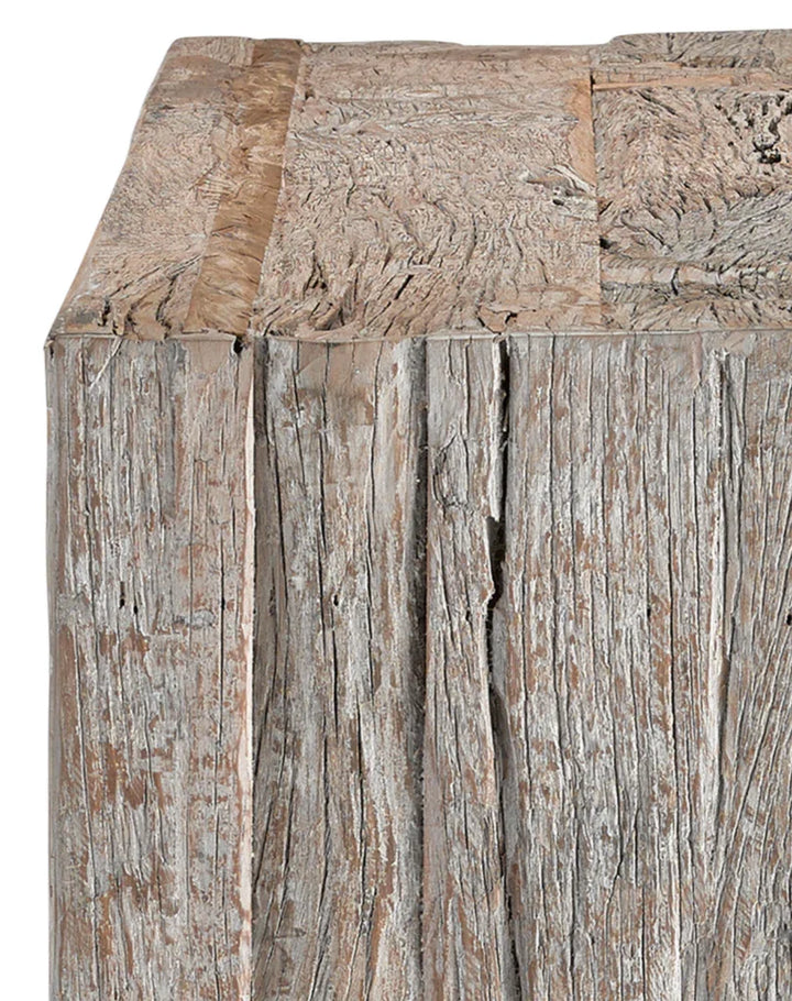 Whitewash Kanor Console Table Reclaimed Wood - LOOMLAN - Currey & Co - Console Tables