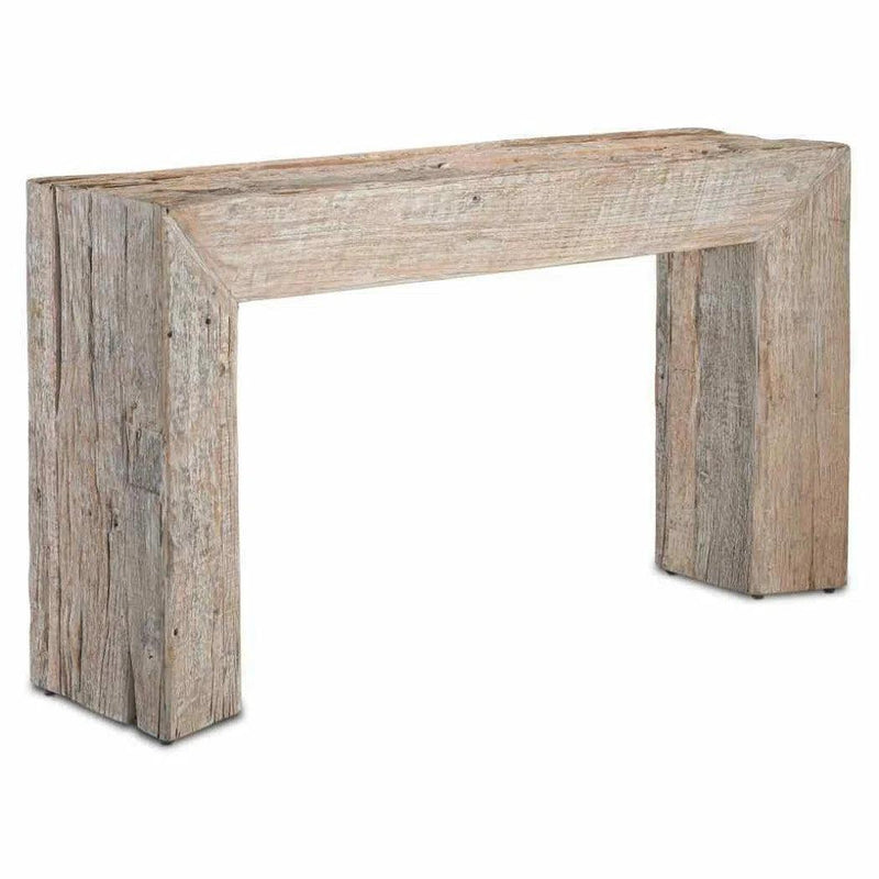 Whitewash Kanor Console Table Reclaimed Wood